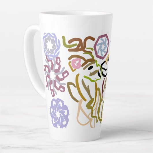 Deer's winter lover  カフェラテマグ (左アングル)