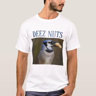DEEZのナット-口のナットを持つ鳥 Tシャツ
