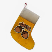 Deezナットおよびビール スモールクリスマスストッキング (正面 (吊り時))