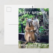 「Deez Nuts」お誕生日おめでとう！ユーモアあふれるキリンの写真 ポストカード (正面/裏面)