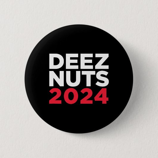 Deez Nuts 2024 - ユーモラスなミーム 共和党 民主党 缶バッジ (正面)