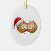 Deez Nuts,Funny Deez Nuts Christmas Peanut セラミックオーナメント (右)