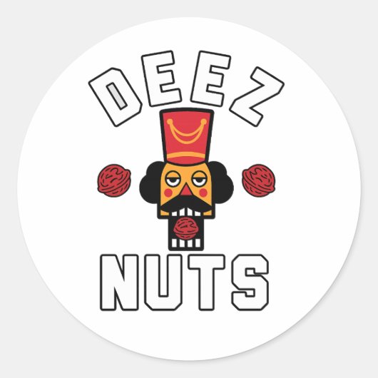 Deez Nuts Nutcracker ラウンドシール (正面)