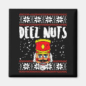 Deez Nuts Nutcracker Funny Ugly Christmas Sweater  マグネット (正面)