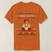 Deez Nuts Nutcracker Funny Ugly Christmas Sweater  Tシャツ (デザイン正面)