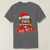 Deez Nuts Nutcracker  Funny Ugly Christmas Sweater Tシャツ (デザイン正面)