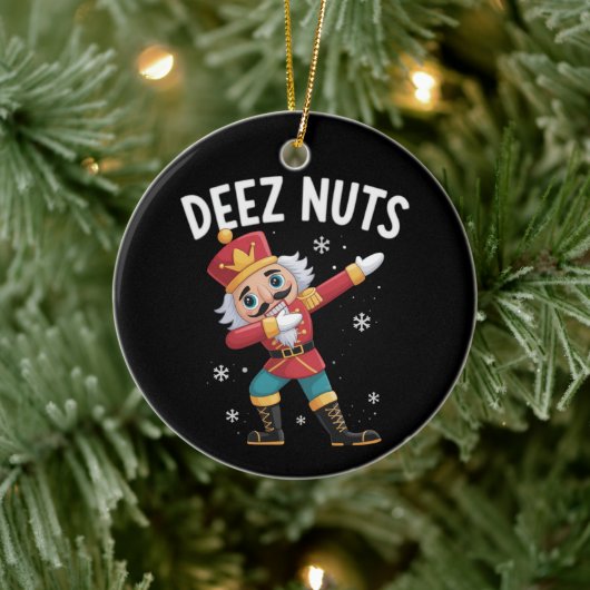 Deez Nuts Nutcracker Nut Funny Christmas セラミックオーナメント (ツリー)