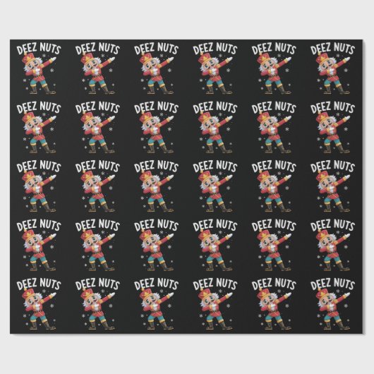 Deez Nuts Nutcracker Nut Funny Christmas  ラッピングペーパー (フラット)