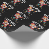 Deez Nuts Nutcracker Nut Funny Christmas ラッピングペーパー (角)