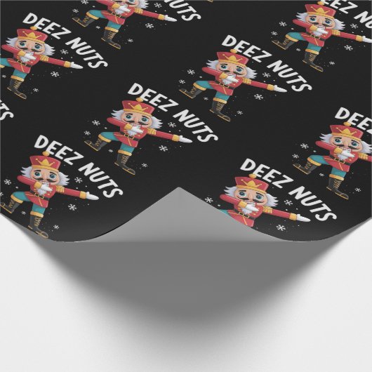 Deez Nuts Nutcracker Nut Funny Christmas  ラッピングペーパー (角)