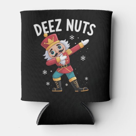 Deez Nuts Nutcracker Nut Funny Christmas  缶クーラー (正面)