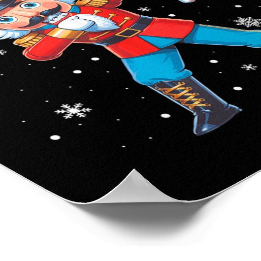 Deez Nuts Nutcracker Nut Funny Christmas Xmas Men  ポスター (角)