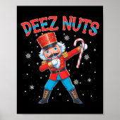 Deez Nuts Nutcracker Nut Funny Christmas Xmas Men  ポスター (正面)