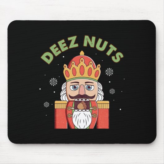 Deez Nuts Nutcracker Nut Men Women Fun Christmas P マウスパッド (正面)