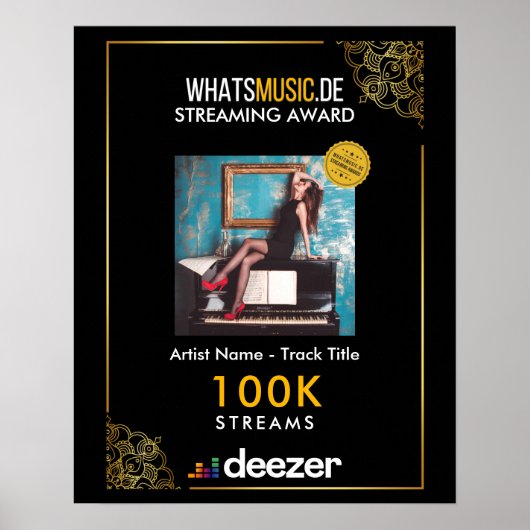 Deezer Music Streaming Award Poster ポスター (正面)