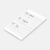 DEFの執筆練習のアルファベットのワークシートのメモ帳 ポストイット (アングル)