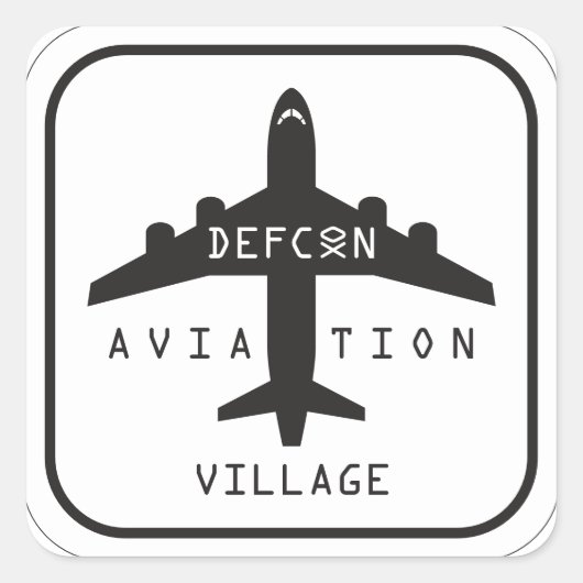 DEFCON航空村ステッカーAV17 スクエアシール (正面)