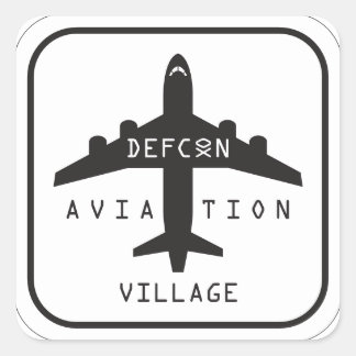 DEFCON航空村ステッカーAV17 スクエアシール