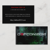 Defcon 2012年の特徴のサイファイのスリラー 名刺 (正面/裏面)