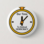 Defend Democracy Button 缶バッジ (正面)