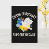 Defend Democracy Support Ukraine  カード (黄色い花)