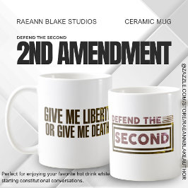 "Defend the Second" 2nd Amendment セラミックマグ コーヒーマグカップ