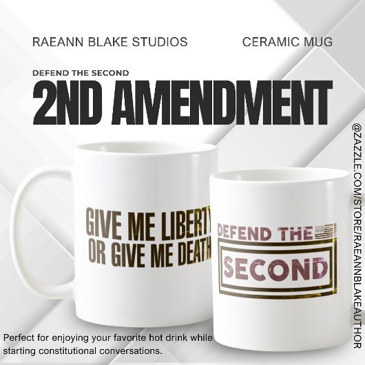 "Defend the Second" 2nd Amendment セラミックマグ コーヒーマグカップ