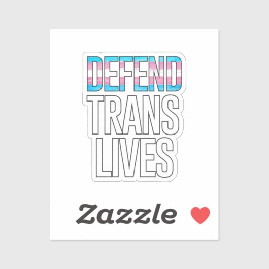 Defend Trans Lives シール (シート)