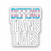 Defend Trans Lives シール (正面)