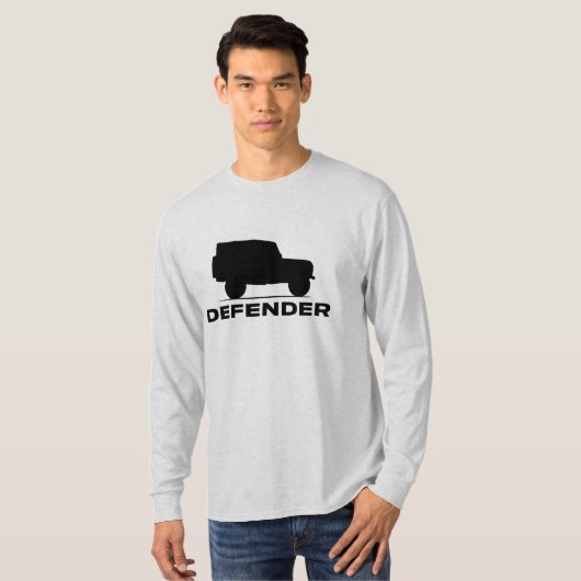 Defenderシルエット長袖 Tシャツ (正面フル)