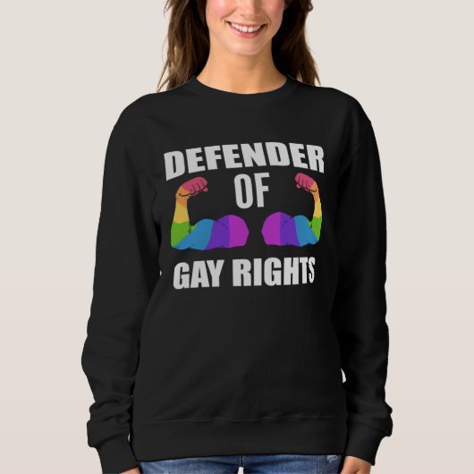 Defender Gay Rights Equal Rights Activist スウェットシャツ (正面)