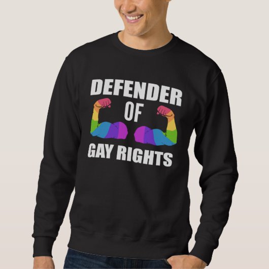 Defender Gay Rights Equal Rights Activist スウェットシャツ (正面)