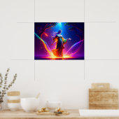 Defender of Democracy Lady Liberty Warrior Goddess ポスター (キッチン)