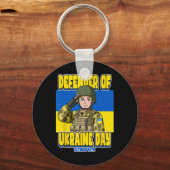 Defender Of Ukraine Day October 14th  キーホルダー (正面)