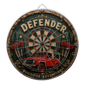 Defender Off-Road Vintage 4x4 Adventure Garage ダーツボード (正面)