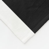 DEFENSE Athletic White Text Stripes On Bold Black フリースブランケット (角)