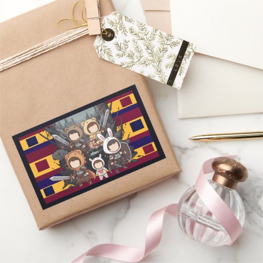 Defense for Others - Little Guardians 長方形シール (ギフト)