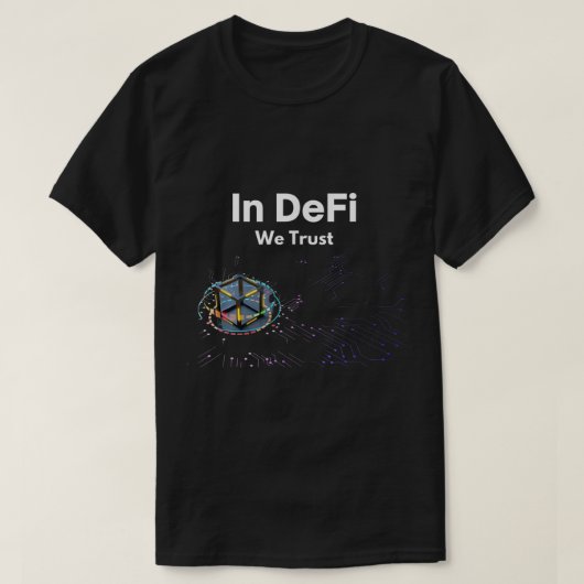 DeFiを信じる暗号アート Tシャツ (デザイン正面)