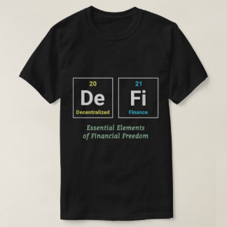 DeFi エッセンシャル 金融の自由 デザイン Tシャツ