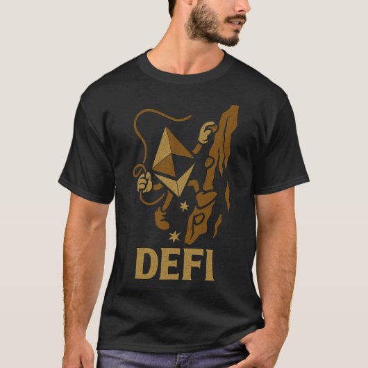 DeFi Ethereum Rock Climber Crypto Trailblazers  Tシャツ (正面)