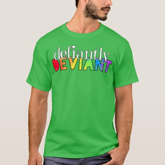 Defiantly Deviant music retro Tシャツ (正面)