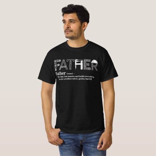 Definition eines echten Vaters Tシャツ (正面フル)