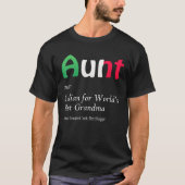 Definition Of Aunt World's Greatest Italian Funny Tシャツ (正面)