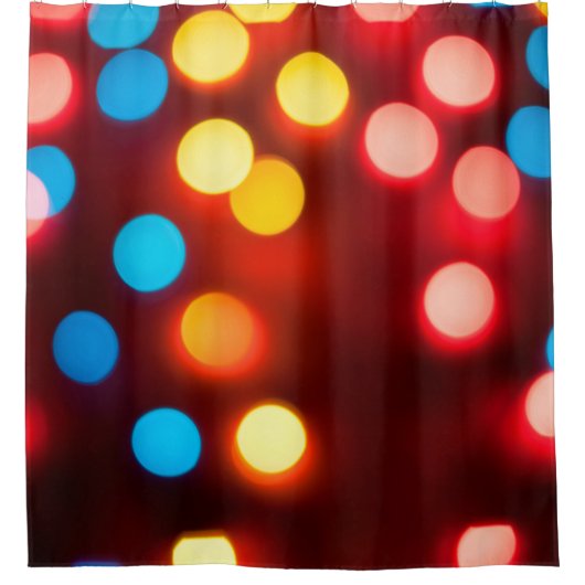 Defocused christmas lights. New Year bokeh. Abstra シャワーカーテン (正面)