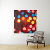Defocused christmas lights. New Year bokeh. Abstra タペストリー (インサイチュ(横))