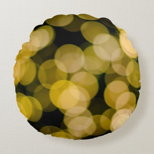 Defocused night light background. Abstract circula ラウンドクッション (正面)
