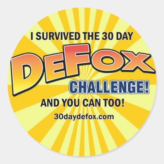 DeFoxの円形のステッカー ラウンドシール (正面)