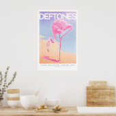 Deftones Gig Poster Pink Flamingo Art Print (A3 ポスター (キッチン)