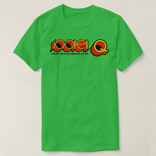 Defunct SOOPER Q WQRK 104ノーフォーク無線局 Tシャツ (デザイン正面)