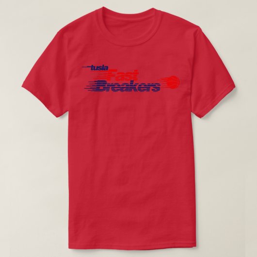 Defunct Tulsa Fast Breakersバスケットボールチーム Tシャツ (デザイン正面)